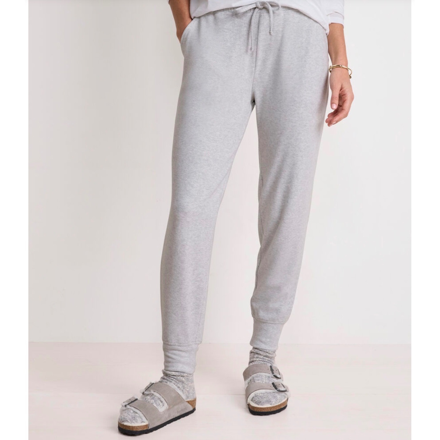 Vineyard Vines Calmwater Jogger Womens L Gray Athleisure Sweatpants Cozy Classic